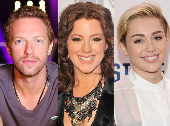 Sarah McLachan, Chris Martin, Miley Cyrus Sarah McLachan, Chris Martin, Miley Cyrus